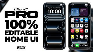iPhone 17 Pro Editable Lock Screen &amp; Home Screen (PSD)