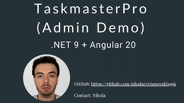 TaskMaster Pro (Angular + .NET Core) - Admin Demo: Orders, Schedules and Users