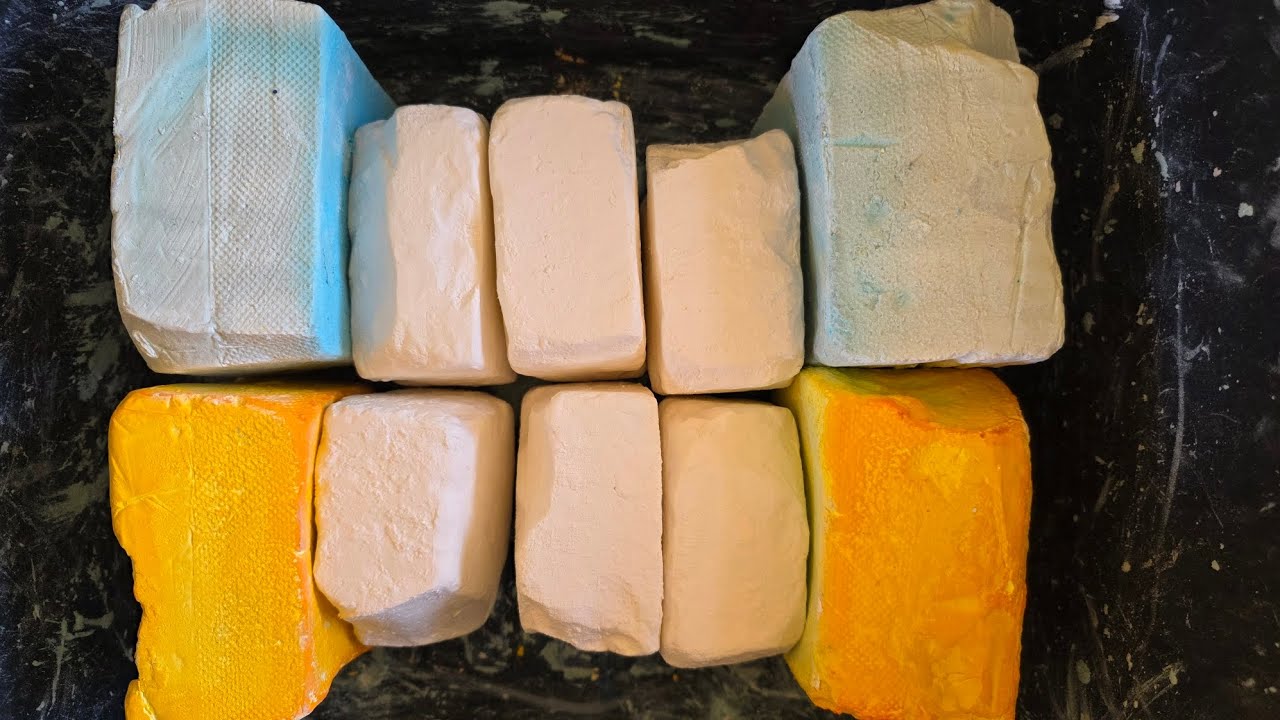 Fresh Blocks ft. Unpolished Blocks from CrunchyASMR84 | ASMR | Bonus Crushes | Powder Play