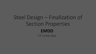 Staad.Pro AISC Steel Design 21. Finalization of Section Properties screenshot 2