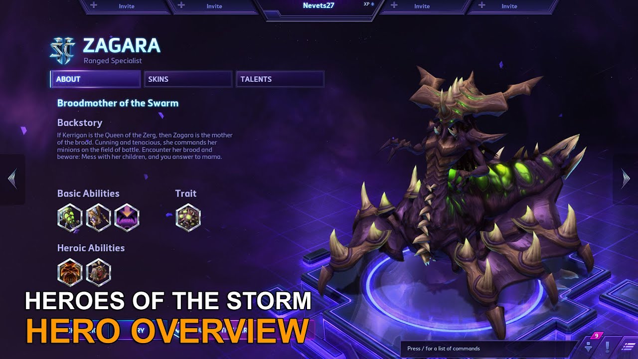 A quick overview of the Heroes of the Storm Hero Zagara. 