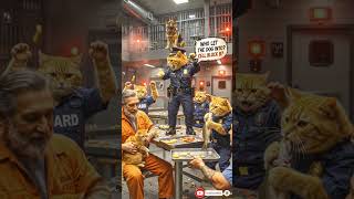 😾 Cats Became Prison Guards… Nobody Survived 🚔💀#shorts
