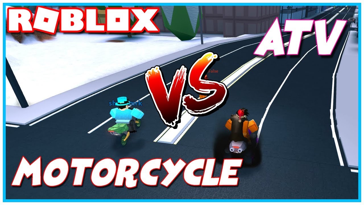 Roblox Jailbreak Atv Vs Motorcycle New Youtube - roblox quad vs dirt bike