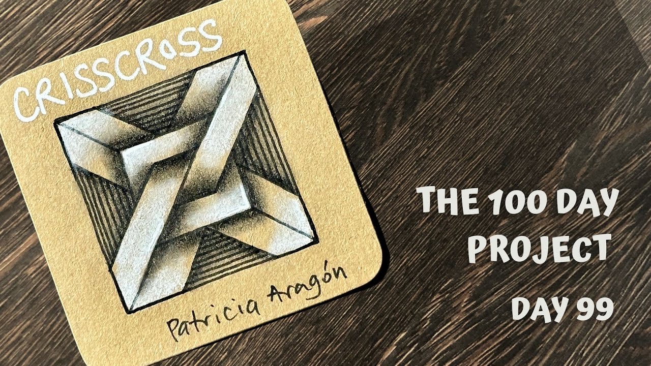 Day 99 of 100 Days of Tangling - Crisscross