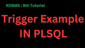Trigger Example in plsql | Trigger in SQL with example | Trigger in PL/SQL