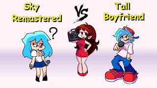 Sky Remastered VS Tall Boyfriend Full Week - Friday Night Funkin Mod