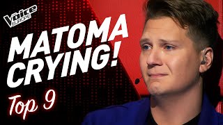 All Blind Auditions that made Coach Matoma CRY | TOP 9