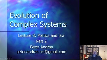 Evolution of Complex Systems - Video 17 (Lecture 8 Part 2)