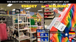 Wie sieht die Pride Month Selektion bei Target im Vergleich zu Walmart aus?