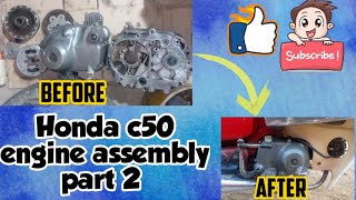 Honda c50 engine assembly part 2 /javed autos