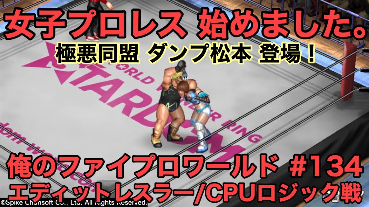 俺のファイプロワールド 134 ダンプ松本 Vs 岩谷麻優 エディットレスラー Cpuロジック戦 Youtube