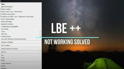 LBE NOT WORKING FOR LICENSE USERS SOLVED