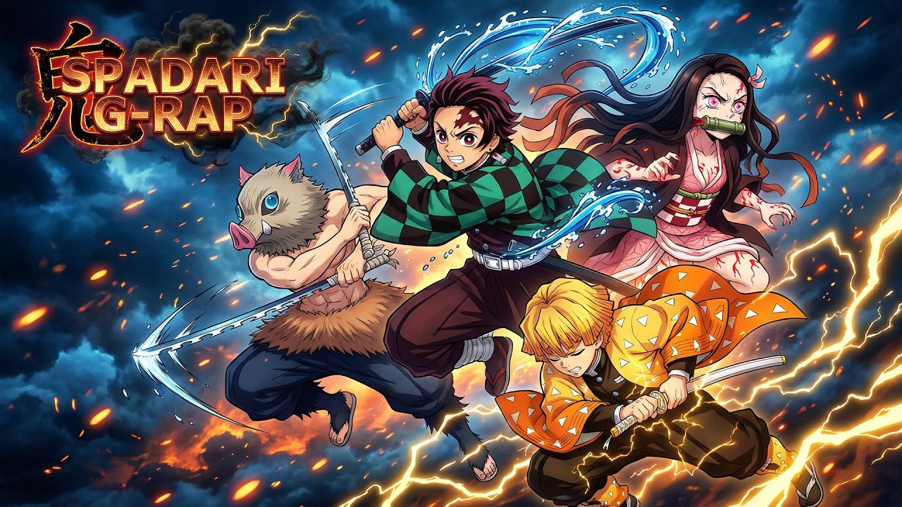 👹 RESPIRAÇÃO TOTAL! RAP DO TANJIRO, NEZUKO, ZENITSU E INOSUKE | Spadari G-Rap