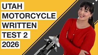 Utah Motorcycle Written Test 2 2026 (50 Questions with Explained Answers)