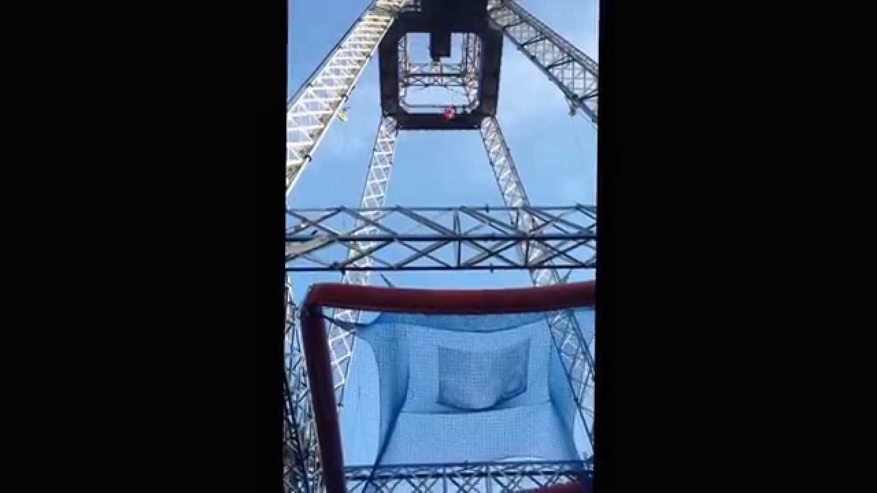30 meters free fall down from Sky Tower in Tivoli Friheden