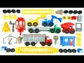 حفّارة، شاحنة، سيارة لعبة فيديو للأطفال تعلّم الألوان مع الشاحنات