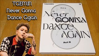 (Unboxing) TAEMIN 1st Compilation Album NEVER GONNA DANCE AGAIN (Extended ver)