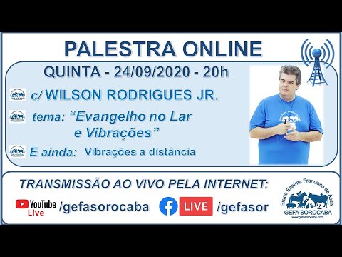 Assista: Palestra online - c/ WILSON RODRIGUES JR (24/09/2020)