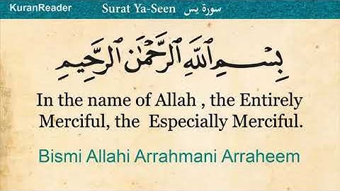 سورة يس ترجمة معانيها للانجليزية