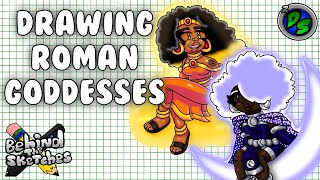 Drawing Roman Goddesses Sol And Luna In My Style Behind The Sketches Episode 11
