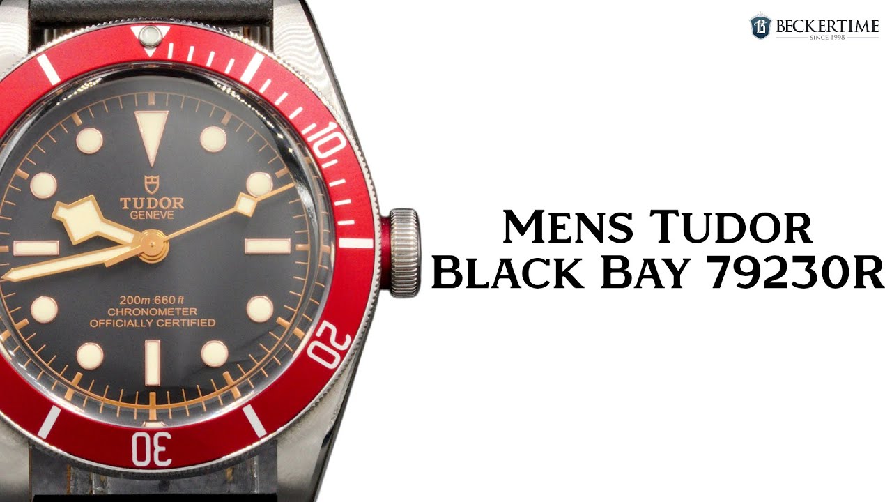 Mens Tudor Black Bay 79230R Watch Red Bezel and Black Dial with