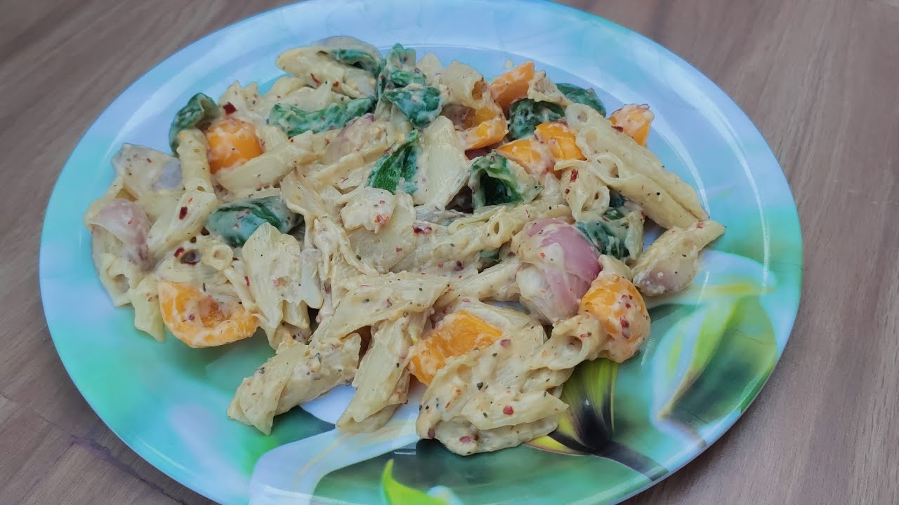 Sirf 10 min me White sos pasta ghar pr kaise banye || brekfast recipe ❤️