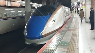 JR西日本北陸新幹線w7系w14編成あさま号長野駅行き上野駅到着(2023/2/25)