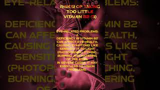 RISKS! of Taking Too Little Vitamin B2 (3) - Let us discuss in the comments! #healthspan #longevity