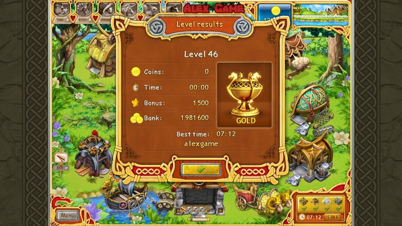 Farm Frenzy Viking Heroes Standart Level 46 GOLD Веселая ферма Викинги Стандарт Уровень 46 Золото