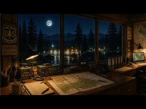 🌲 Forest Service Dispatch After Midnight (No Music) | 12 Hours Of Forest Night Sounds & Relaxation