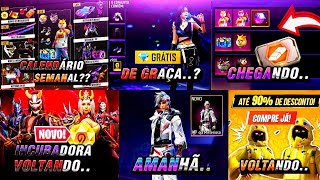 CALENDÁRIO SEMANAL - PRAÇA FOOD TRUCK, PRÓXIMOS ÍTENS, ATUALIZAÇÃO DE NATAL, LUNA GRÁTIS - FREE FIRE