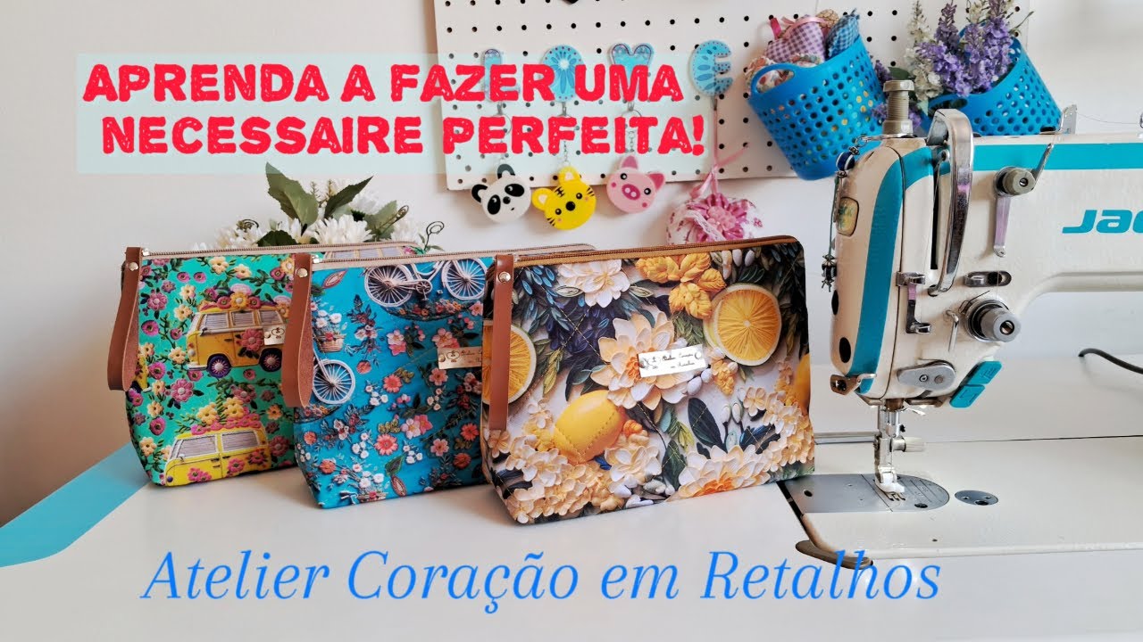 Aprenda a fazer a necessaire perfeita! #costuracriativa #passoapasso #façaevenda