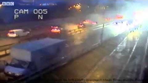 CCTV shows van blown around on Forth Bridge