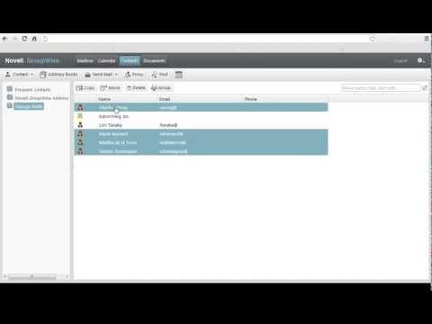 GroupWise 2012: What's New: WebAccess Contact Enhancements