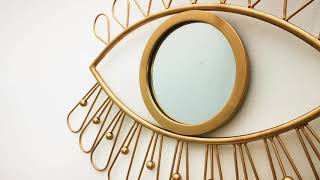 Wicked Mirrors Handmade Clara Gold Eye Wall Mirror 22 Inch screenshot 4