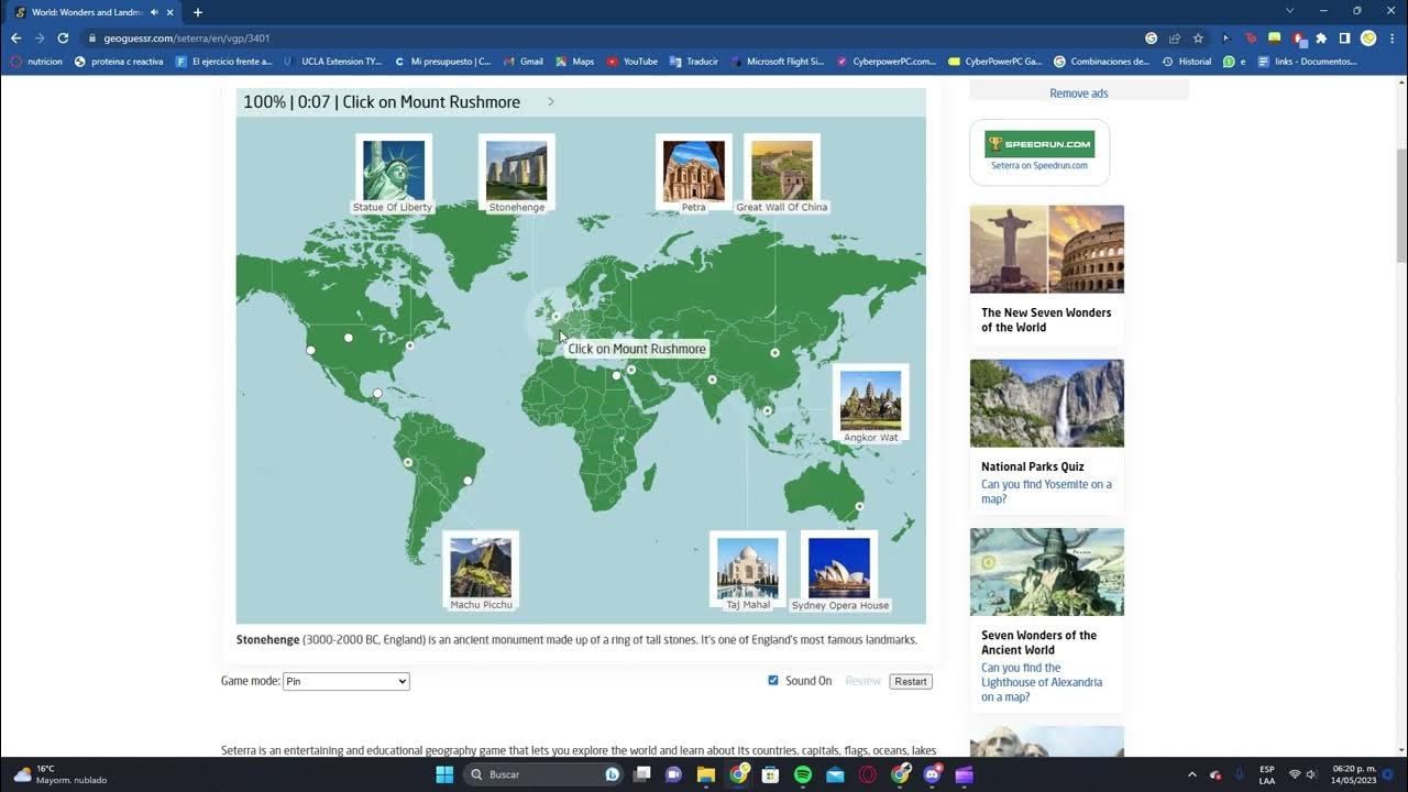 Seterra World Wonders and Landmarks (12 seconds) YouTube