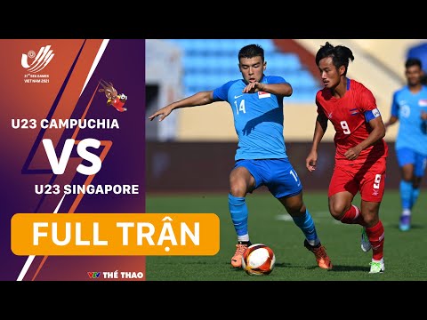 FULL TRẬN | U23 CAMPUCHIA - U23 SINGAPORE (Bảng B bóng đá nam SEA Games 31)