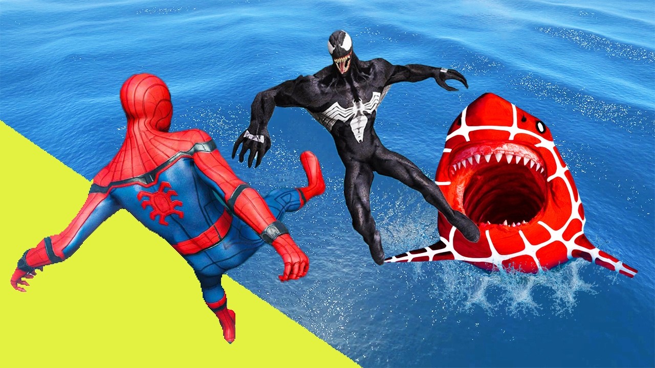 GTA 5 Spider Man Vs Venom | Ragdolls Compilation Ep 10 - RagdollSplash