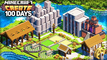 I Survived 100 Days with the CREATE MOD in Minecraft Hardcore