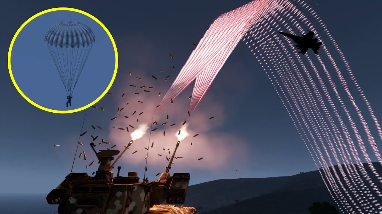 AntiAir Tank vs Fighter Jet AntiAircraft in Action Military