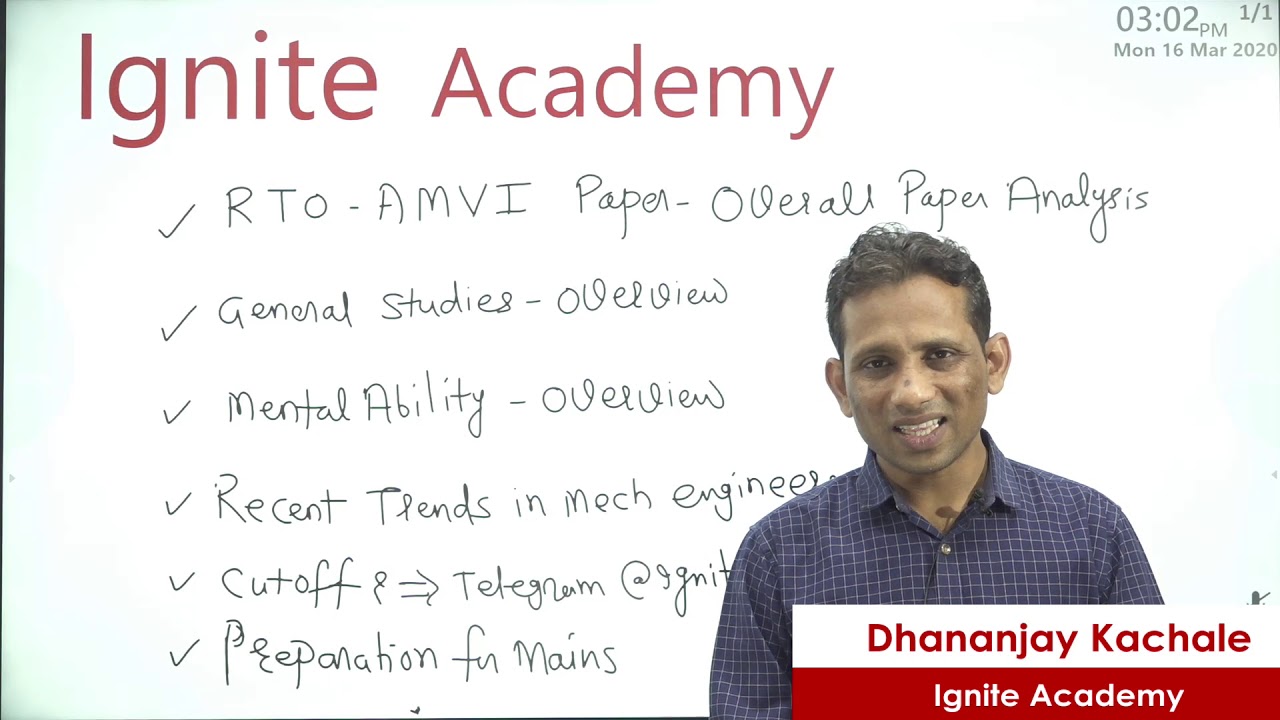 RTO AMVI Pre-2020, Paper Analysis & Cut Off by Dhananjay Kachale