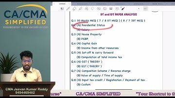 📘 CMA Inter  DT and IDT – Exam Strategy, Paper Analysis & Important Topics 📘