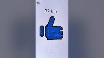 Pixel Art Like Button 🤔 (64 bits - quarter bit) #howtodraw #shorts #foryou #likebutton #pixelart