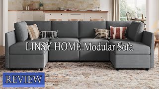 LINSY HOME Modular Sofa Review  Sectional Couch U Shaped Sofa with Storage