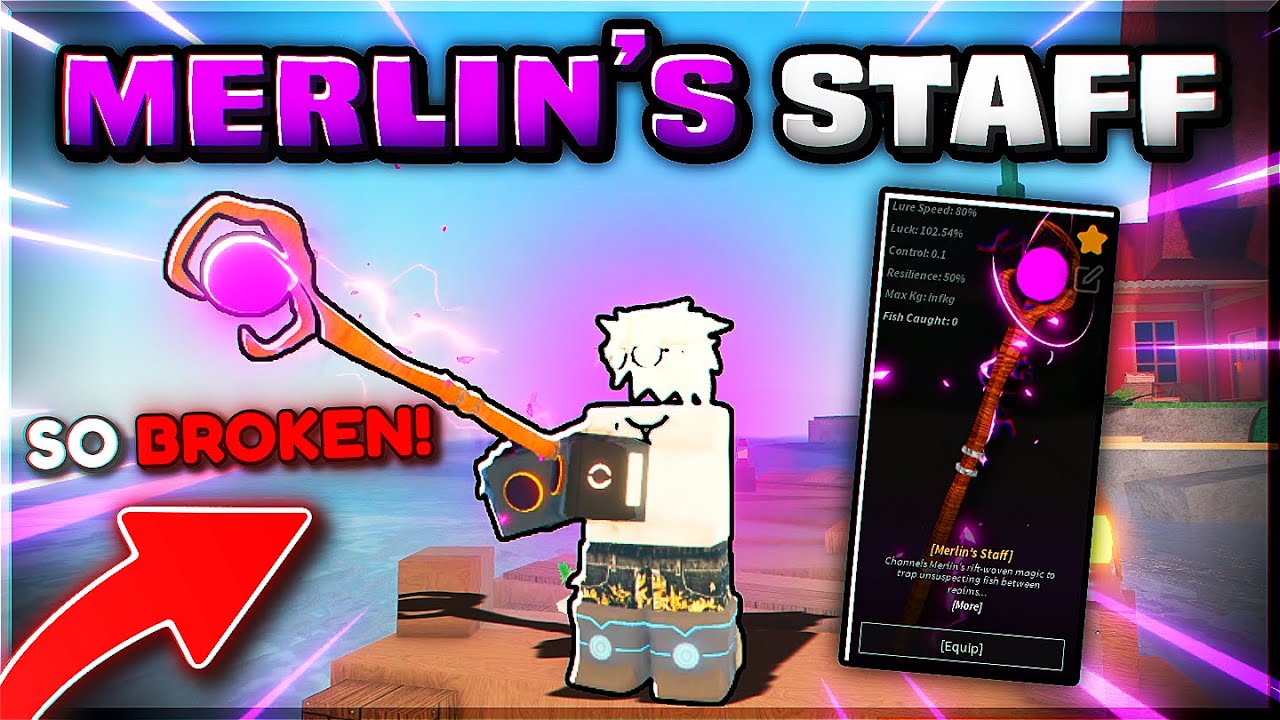 Obtaining NEW MERLIN'S STAFF in Fisch! (SO BROKEN..)