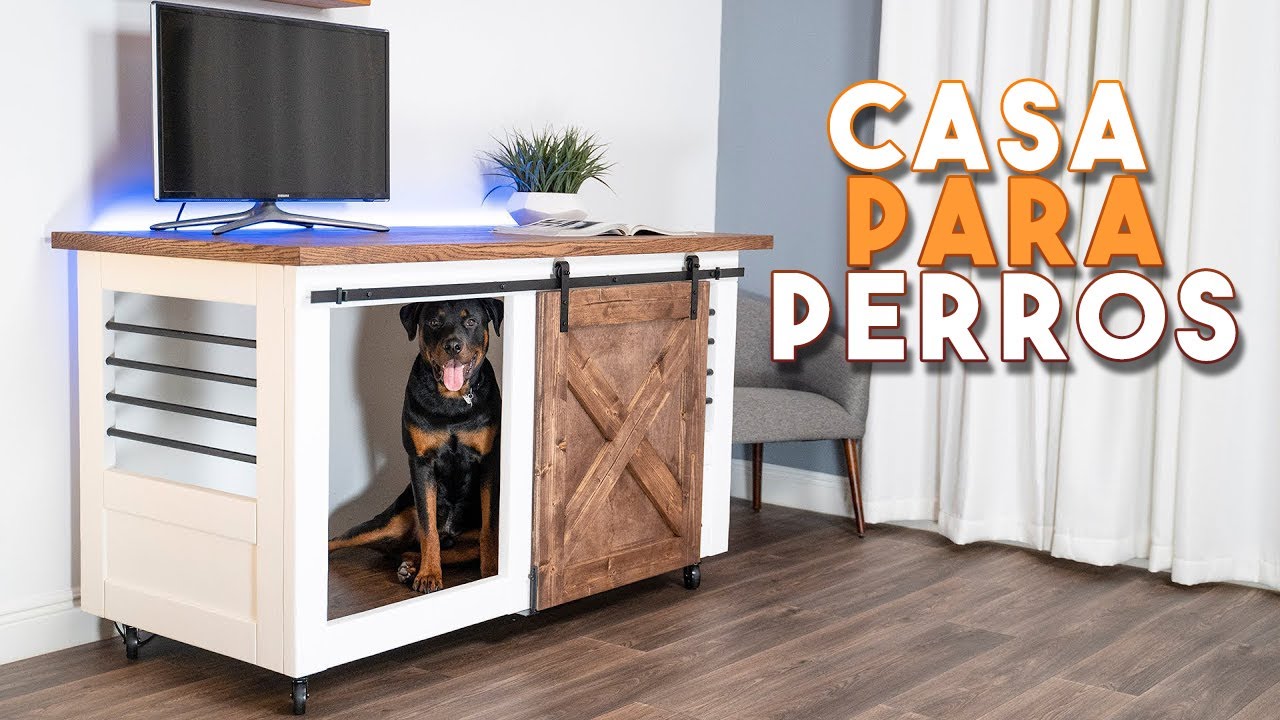 Pawhut Jaula Para Perros Grande De Madera Con Superficie De Mesa 2