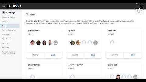 Tookan Create team