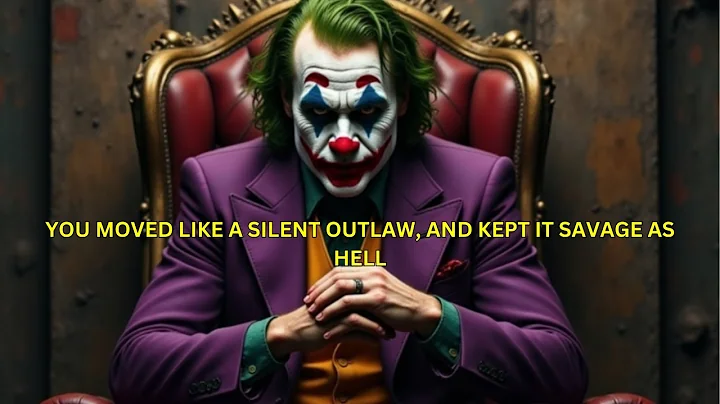 YOU MOVED LIKE A SILENT OUTLAW, AND KEPT IT SAVAGE AS HELL-Joker Speech (Powerful)