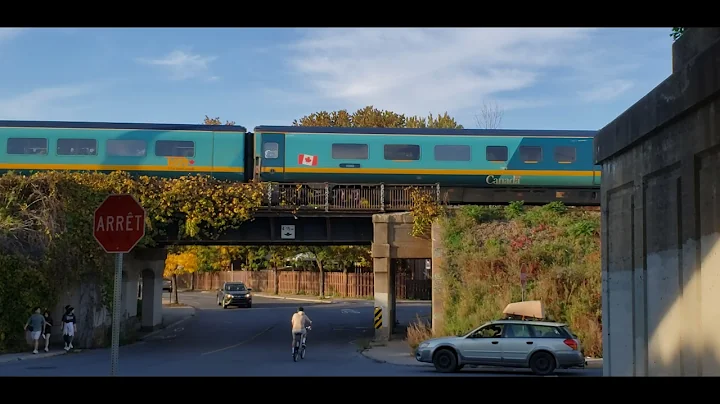 FALL TRAINS Via Rail Renaissance Fleet Rolls Over Butler Street Overpass