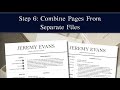Combine Pages From Separate Files  | The Resume Strategy
